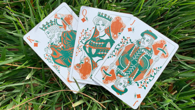 Gilded Grasshopper Dark, Olive Playing Cards - Image 5