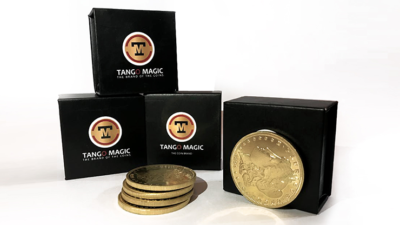 Replica Golden Morgan Expanded Shell, Gimmicks and Online Instructions by Tango Magic