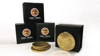 Replica Golden Morgan TUC plus 3 coins, Gimmicks and Online Instructions by Tango Magic