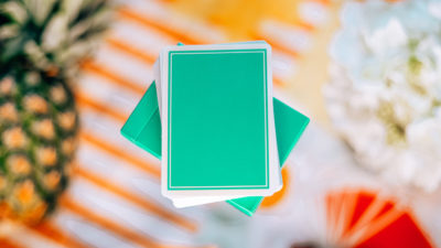 Summer NOC Pro Sunrise, Teal Playing Cards - Image 2