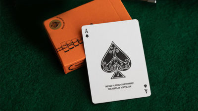 ACE FULTON'S 10 YEAR ANNIVERSARY SUNSET ORANGE PLAYING CARDS - Image 2