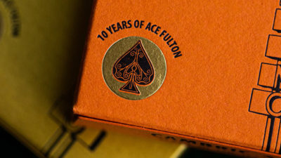 ACE FULTON'S 10 YEAR ANNIVERSARY SUNSET ORANGE PLAYING CARDS - Image 4