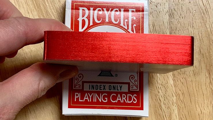 Gilded Red Bicycle Index Only Playing Cards Magic and Theater