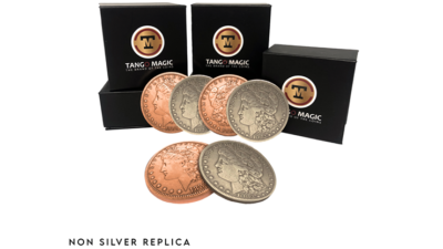 Replica Morgan Hopping Half, Gimmicks and Online Instructions by Tango Magic