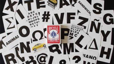 Bicycle Special LETTERS Red Playing Cards, plus 10 Online Effects