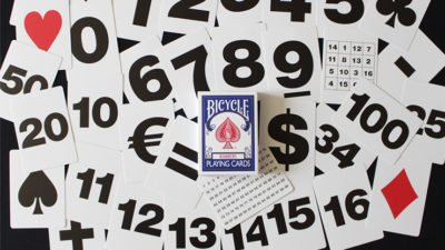 Bicycle Special NUMBERS Blue Playing Cards, plus 11 Online Effects