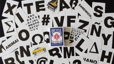 Bicycle Special LETTERS Blue Playing Cards, plus 10 Online Effects