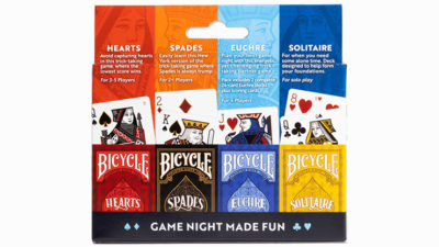 Bicycle 4 Game Pack, Euchre, Spades, Hearts and Solitaire by US Card Magic - Image 2