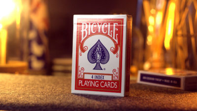 Bicycle 4 Index Red, Gimmicks and Online Instructions