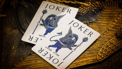 Babylon, Cerulean Blue Playing Cards by Riffle Shuffle - Image 3