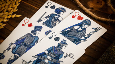Babylon, Cerulean Blue Playing Cards by Riffle Shuffle - Image 5