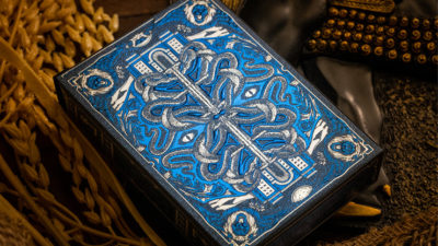 Babylon, Cerulean Blue Playing Cards by Riffle Shuffle - Image 6