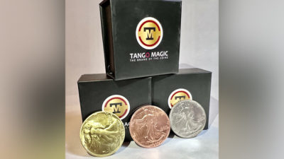 Follow the Silver Walking Liberty, Gimmicks and Online Instructions by Tango Magic