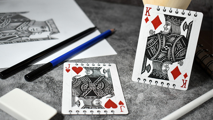 Gilded Bicycle Sketch Playing Cards - Image 3