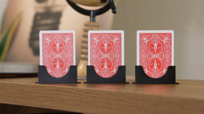 Three Cards Monte Stand RED, Gimmicks and Online Instruction by Jeki Yoo - Image 5