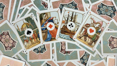 Gilded Four Continents, Blue Playing Cards - Image 2