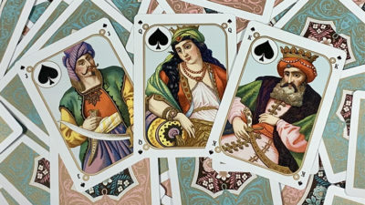 Gilded Four Continents, Red Playing Cards - Image 2