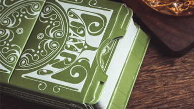 Smoke & Mirrors V8, Green, Deluxe Edition Playing Cards by Dan & Dave - Image 2