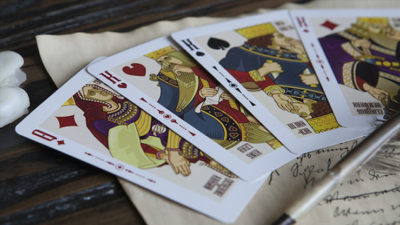 Shakespeare, Burgundy Playing Cards - Image 5
