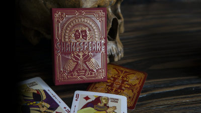 Shakespeare, Burgundy Playing Cards