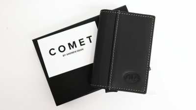 Comet Black Leather Silver Shell, Gimmicks and Online Instruction by Andrew Dean