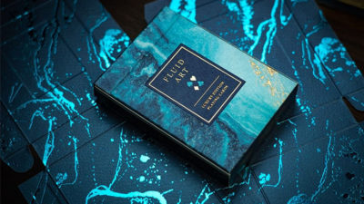 Fluid Art Blue, Luxury Edition Playing Cards - Image 3