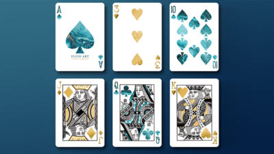 Fluid Art Blue, Luxury Edition Playing Cards - Image 4