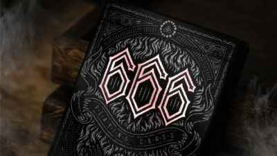 666 V4, Rose Gold Playing Cards by Riffle Shuffle