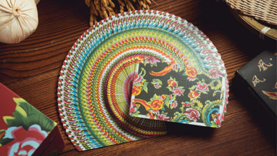 Phoenix and Peony, Green Playing Cards by Bacon Card Magic Company - Image 3