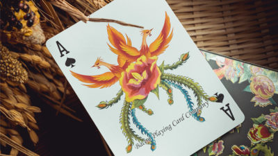 Phoenix and Peony, Green Playing Cards by Bacon Card Magic Company - Image 4