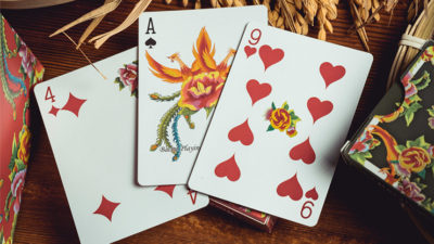 Phoenix and Peony, Red Playing Cards by Bacon Card Magic Company - Image 6