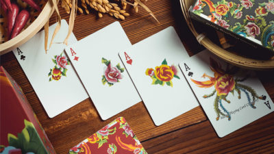 Phoenix and Peony, Blue Playing Cards by Bacon Card Magic Company - Image 4