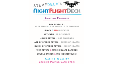 Elite Night Flight, Red Marked Playing Cards by Steve Dela - Image 2