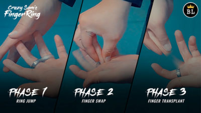 Hanson Chien Presents Crazy Sam's Finger Ring SILVER / EXTRA LARGE, Gimmick and Online Instructions by Sam Huang - Image 3