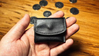 The Cowhide Coin Wallet, Black by Bacon Magic