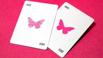 Butterfly Worker Marked Playing Cards, Pink by Ondrej Psenicka - Image 3