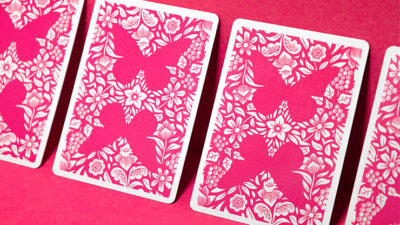 Butterfly Worker Marked Playing Cards, Pink by Ondrej Psenicka - Image 5