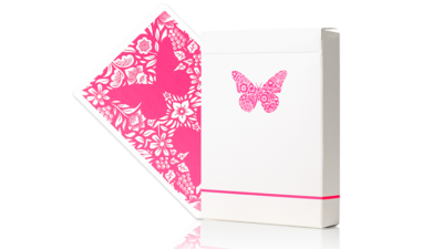 Butterfly Worker Marked Playing Cards, Pink by Ondrej Psenicka