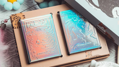 Holographic Naughty Dog and Liquid Cat Set Playing Cards by 808 Magic and Bacon Card Magic