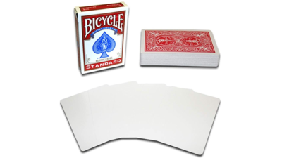 Magnetic Card - Bicycle Cards, 2 Per Package Blank Face Red by Chazpro