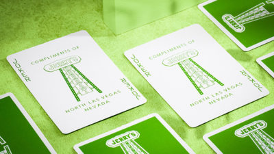 Jerry's Nugget Monotone, Metallic Green Playing Cards - Image 4