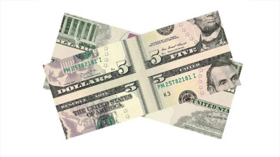 MAGIC MISMADE BILL, USD 5 Dollar Bill by Diamond Jim Tyler