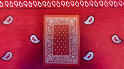 Gilded Bicycle Bandana, Red Playing Cards - Image 2