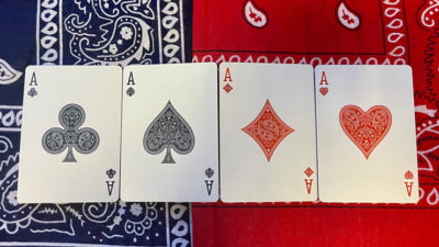 Gilded Bicycle Bandana, Red Playing Cards - Image 3