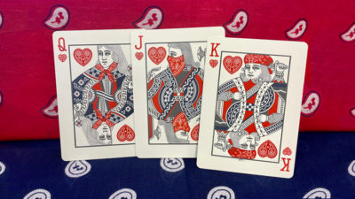 Gilded Bicycle Bandana, Red Playing Cards - Image 4