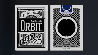 Orbit Tally Ho Circle Back, Black Playing Cards