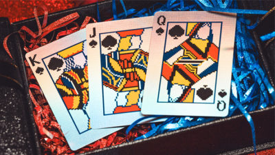 Limited Holographic Edition Surprise Deck V5, Red Playing cards by Bacon Card Magic Company - Image 4