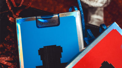 Limited Holographic Edition Surprise Deck V5, Blue Playing cards by Bacon Card Magic Company - Image 3