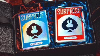 Limited Holographic Edition Surprise Deck V5, Blue Playing cards by Bacon Card Magic Company - Image 6