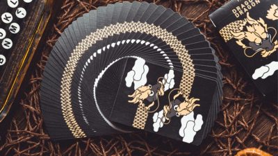 The Dragon, Black Gilded Playing Cards - Image 2